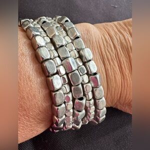 Silver beaded fashion bracelets